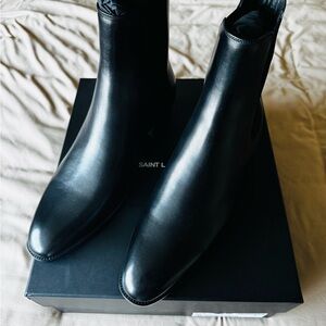 Saint Laurent Men's Black Leather Boots